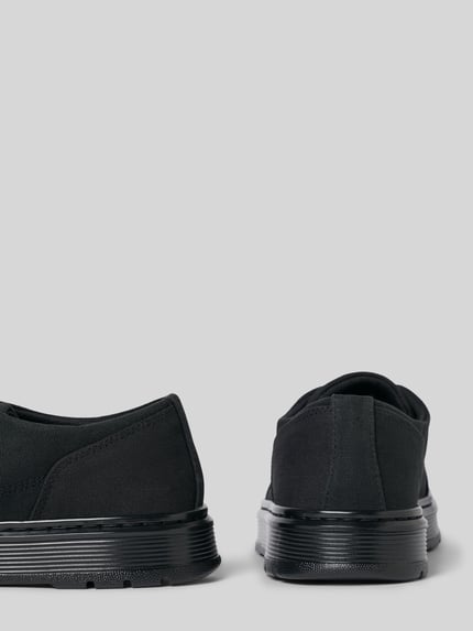 Produktfoto, Sneaker mit Logo-Detail Modell 'Brookline' van Dr. Martens, zwarte kleur, afgeronde pasvorm, vetersluiting, hakhoogte maat 44: 4 cm, schachthoogte maat 44: 6 cm, schachtbreedte maat 44: 9 cm, materiaal met gladde textuur