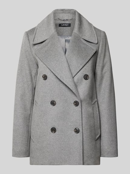 Lauren Ralph Lauren Regular fit jack van wolmix met kasjmier Middengrijs - 2