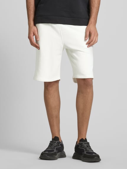 GUESS Activewear Korte broek met elastische band en tunnelkoord, model 'ALDWIN' Offwhite - 4