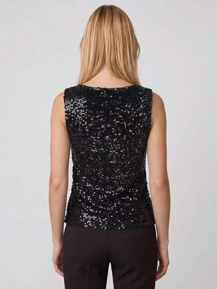 PIECES Blusentop mit Paillettenbesatz Black 5