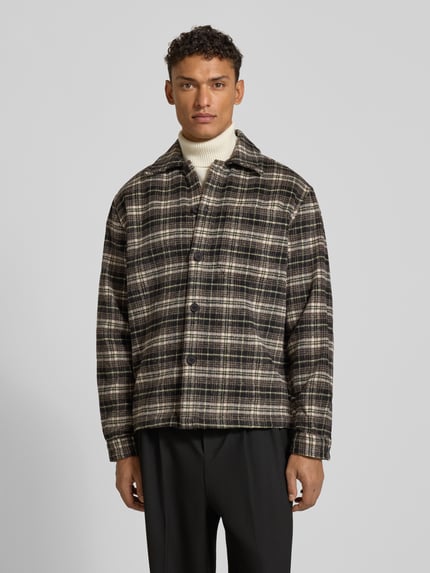 MCNEAL Regular fit overhemdjack met kentkraag Zwart - 4