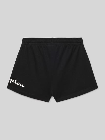 Champion Regular fit sweatshorts met labelprint Zwart - 3