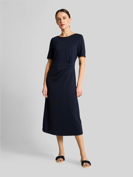 Tom Tailor Regular Fit Midi-Kleid mit Knoten-Detail Dunkelblau 4