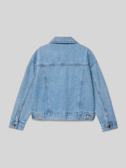 MANGO Jeansjacke mit Brustpattentaschen Modell 'alice' Blau 3