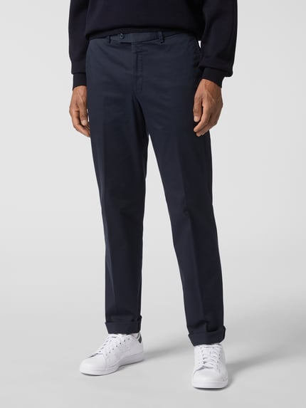 Hiltl Regular Fit Chino mit Stretch-Anteil Modell 'Pilo' Marine 4
