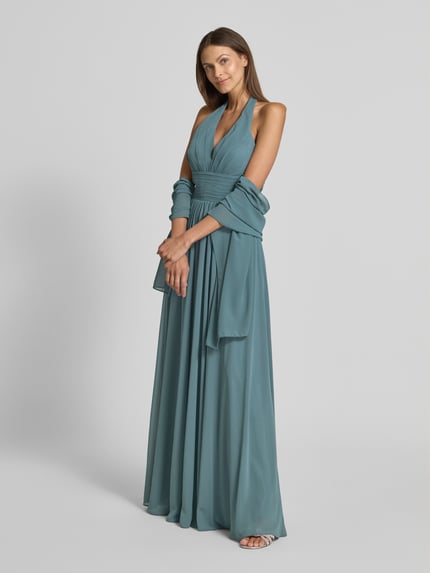 Mascara Abendkleid mit gelegten Falten Schilf 1