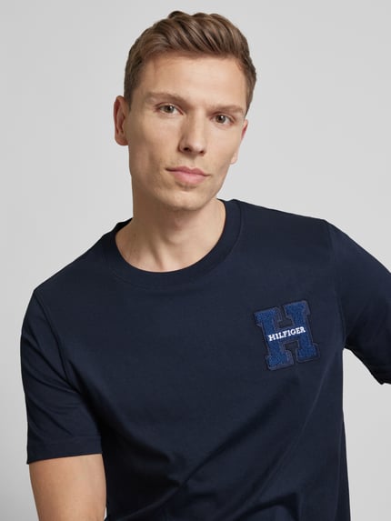 Tommy Hilfiger T-Shirt mit Label-Patch Marine 3