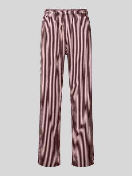 POCKIES Regular Fit Pyjama-Hose mit elastischem Bund Bordeaux 1