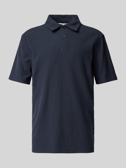 Samsøe Samsøe Regular Fit Poloshirt mit kurzer Knopfleiste Dunkelblau 2