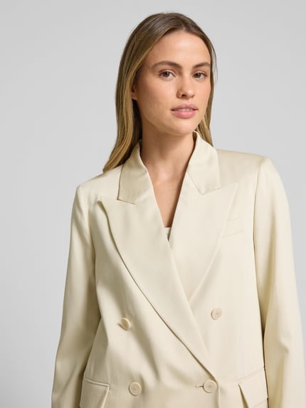 Joseph relaxed fit blazer met wol Ecru - 3