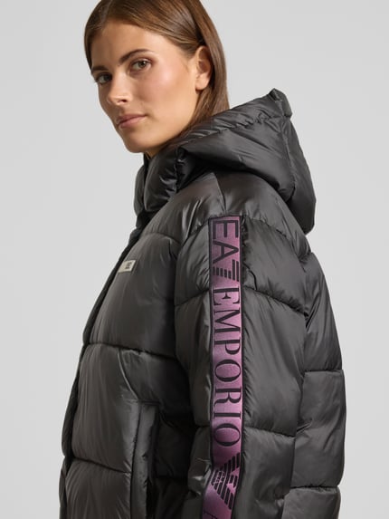 EA7 Emporio Armani Steppjacke mit Label-Patch Dunkelgrau 3