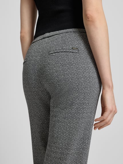 TONI Broek met wijde pijpen en paspelzak, model 'Jenny' Zwart - 3