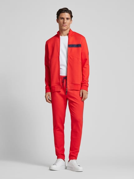 JOY Sweatjacke mit Label-Detail Modell 'G-Style' Rot 1