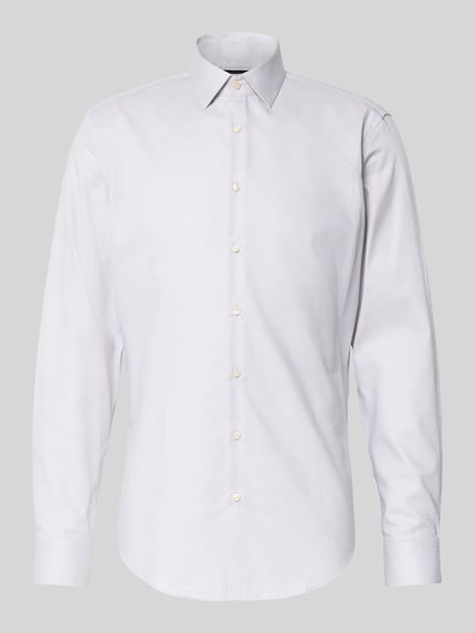 Jake*s Koszula biznesowa o kroju slim fit z kołnierzykiem typu kent Srebrny 2