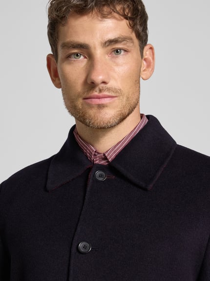 Paul Smith Kurzmantel aus Woll-Mix Marine 3