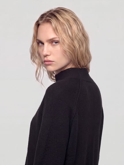 Marc O'Polo DENIM Strickkleid mit Mock Neck Black 3