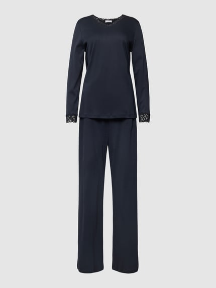 HANRO Pyjama met kant Zwart - 1