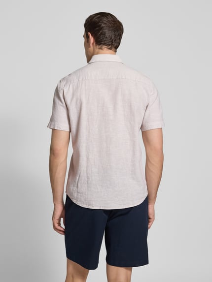 MCNEAL Regular Fit Freizeithemd aus Leinen-Baumwoll-Mix Offwhite 5