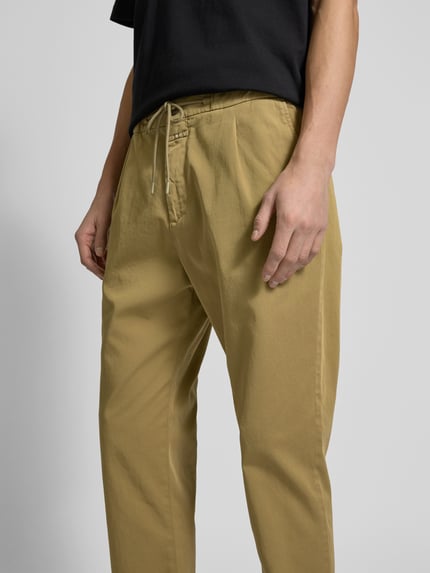 Closed Regular fit stoffen broek met labeldetail Beige - 3