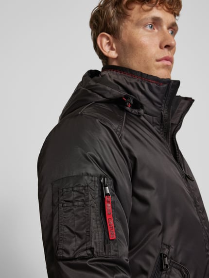 Wellensteyn Regular Fit Jacke im Bomber-Look Modell 'CICERO WINTER' Black 3
