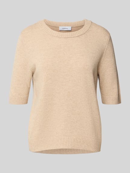 COMMA Strickpullover aus Woll-Mix mit 1/2-Arm Sand 2