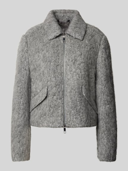 BOSS Regular fit jack van scheerwolmix model 'CAFIORE1' Lichtgrijs gemêleerd - 2