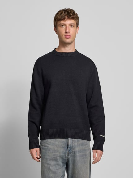 JACK & JONES Strickpullover mit Label-Stitching Modell 'NORREBRO' Black 4