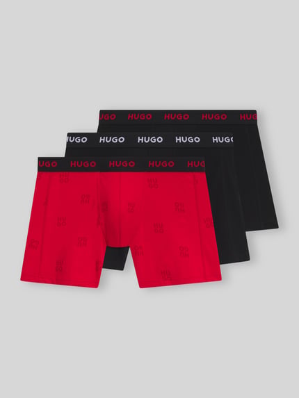 HUGO Pants mit Logo-Bund im 3er-Pack Rot 1
