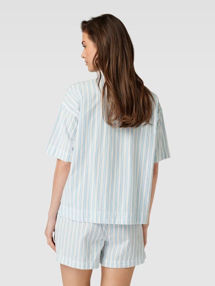 KnowledgeCotton Apparel Hemdbluse mit Streifenmuster Tuerkis 5