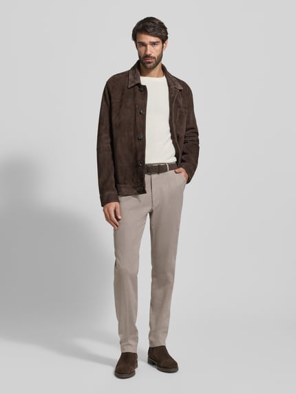 CINQUE Slim fit stoffen broek met achterzakken Model 'brody' Beige - 1