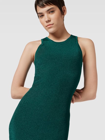 Victoria Beckham Midijurk in glanslook Donkergroen - 3