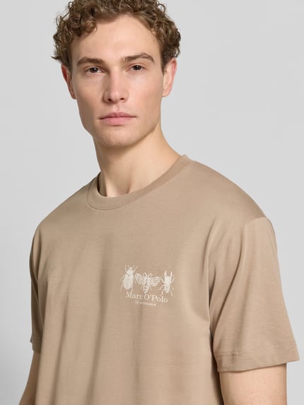 Marc O'Polo T-shirt o kroju relaxed fit z czystej bawełny Średnioszary 3
