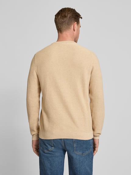 MCNEAL Strickpullover mit gerippten Abschlüssen Sand Melange 5