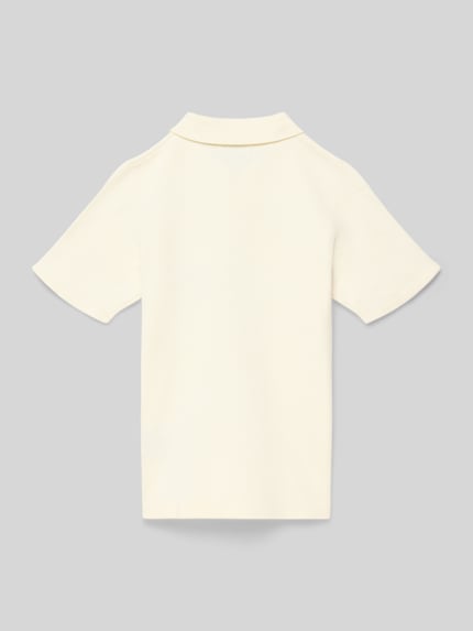 Produktfoto, Regular Fit Poloshirt mit Logo-Stitching Modell 'Rebro' von Jack & Jones z czystej bawełny, krój regular fit, kołnierzyk polo, krótki rękaw, długość tyłu w rozmiarze 140: 51 cm