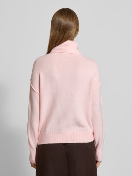 Christian Berg Woman Sweter z golfem o luźnym kroju w dzianinowym stylu Jasnoróżowy 5