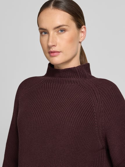 Marc O'Polo Regular Fit Pullover aus reiner Baumwolle Bordeaux 3