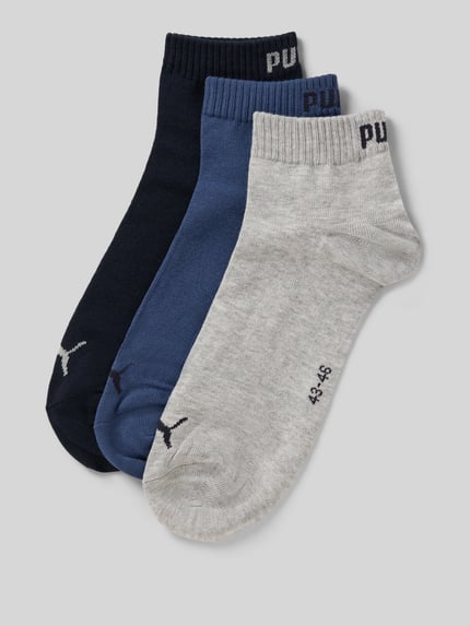 PUMA Skarpety do sneakersów z logo w zestawie 3 szt. Granatowy 1