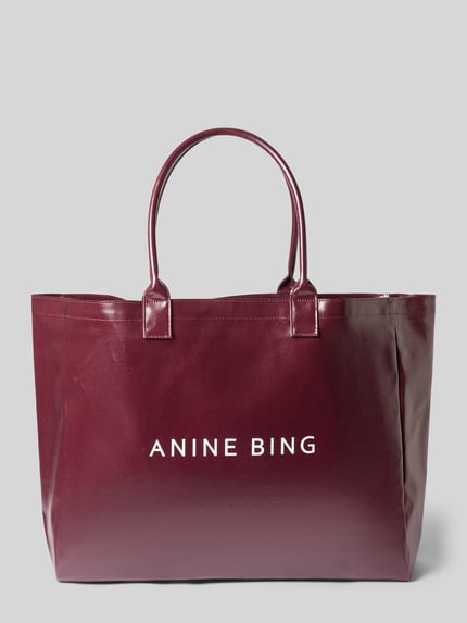 Anine Bing shopper met grote logo-opschrift Donkerrood - 2