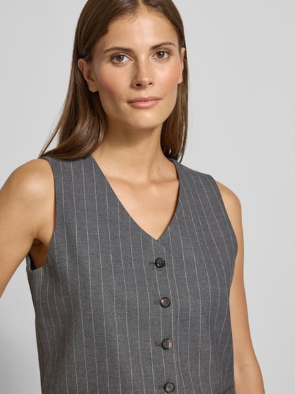Tommy Hilfiger Shaped Fit Weste mit Viskose-Anteil Hellgrau 3