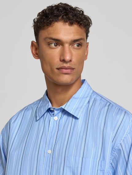 Wood Wood Regular Fit Freizeithemd mit Kentkragen Modell 'Carter' Blau 3