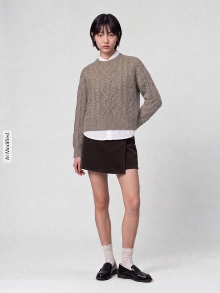 Weekend Max Mara Regular fit pullover van zuivere scheerwol model 'ALBEN' Lichtbruin - 1