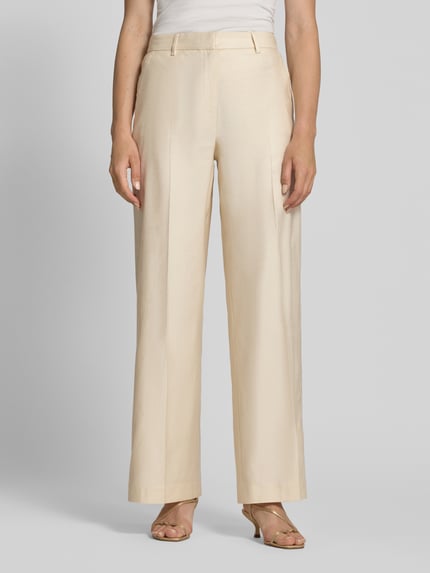 Jake*s Cocktail wide fit stoffen broek van linnenmix Kit - 4