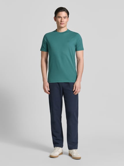 LERROS T-Shirt mit Rundhalsausschnitt und Logo-Print Gruen 1