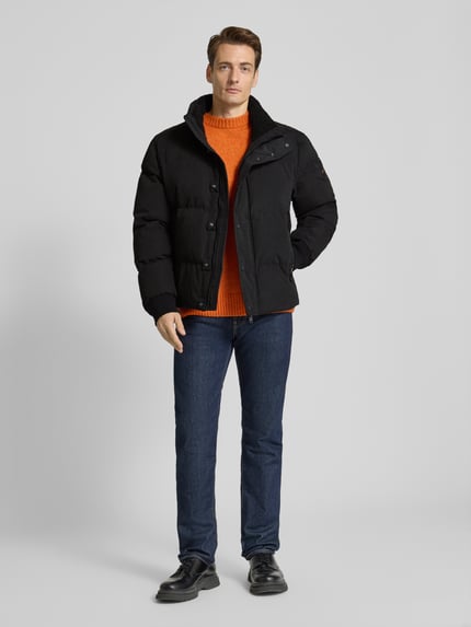 BOSS Orange Kurtka pikowana o kroju regular fit ze stójką model ‘OCAMP’ Czarny 1