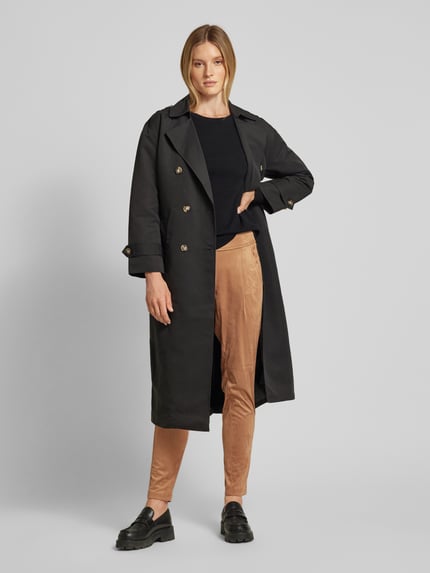 Raffaello Rossi Slim fit broek in wildleerlook, model 'CANDICE' Camel - 1
