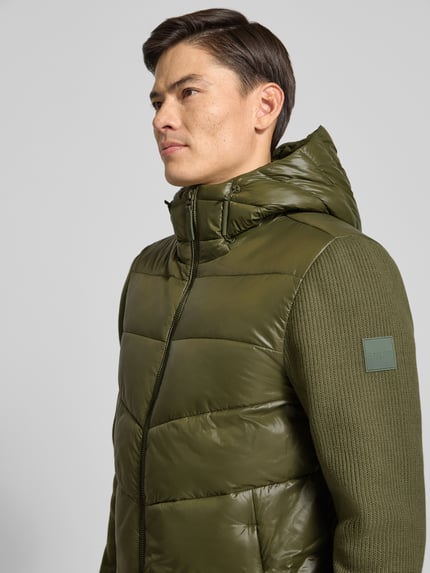 CK Calvin Klein Pufferjacke mit Strickeinsätzen Oliv 3