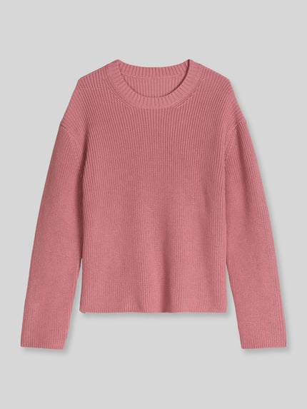 Marc O'Polo Loose Fit Pullover aus reiner Baumwolle Pink 2