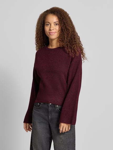 ONLY Pullover mit ausgestelltem Ärmelabschluss Bordeaux 4