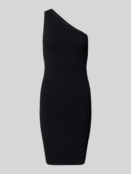 GUESS Knielanges Kleid mit One-Shoulder-Träger Modell 'HELENA' Black 2