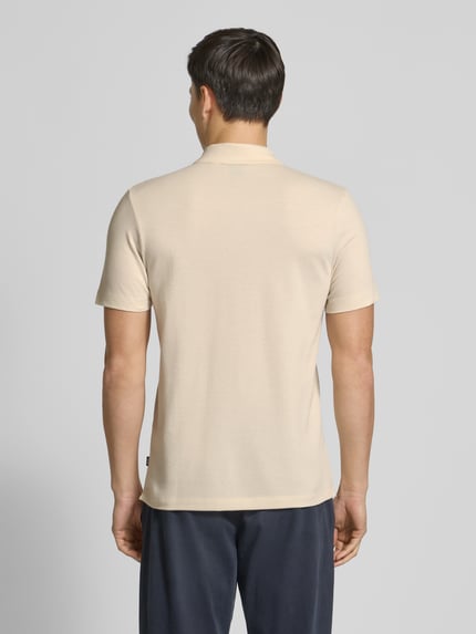 BOSS Koszulka polo o kroju regular fit z mieszanki bawełny Beżowy 5